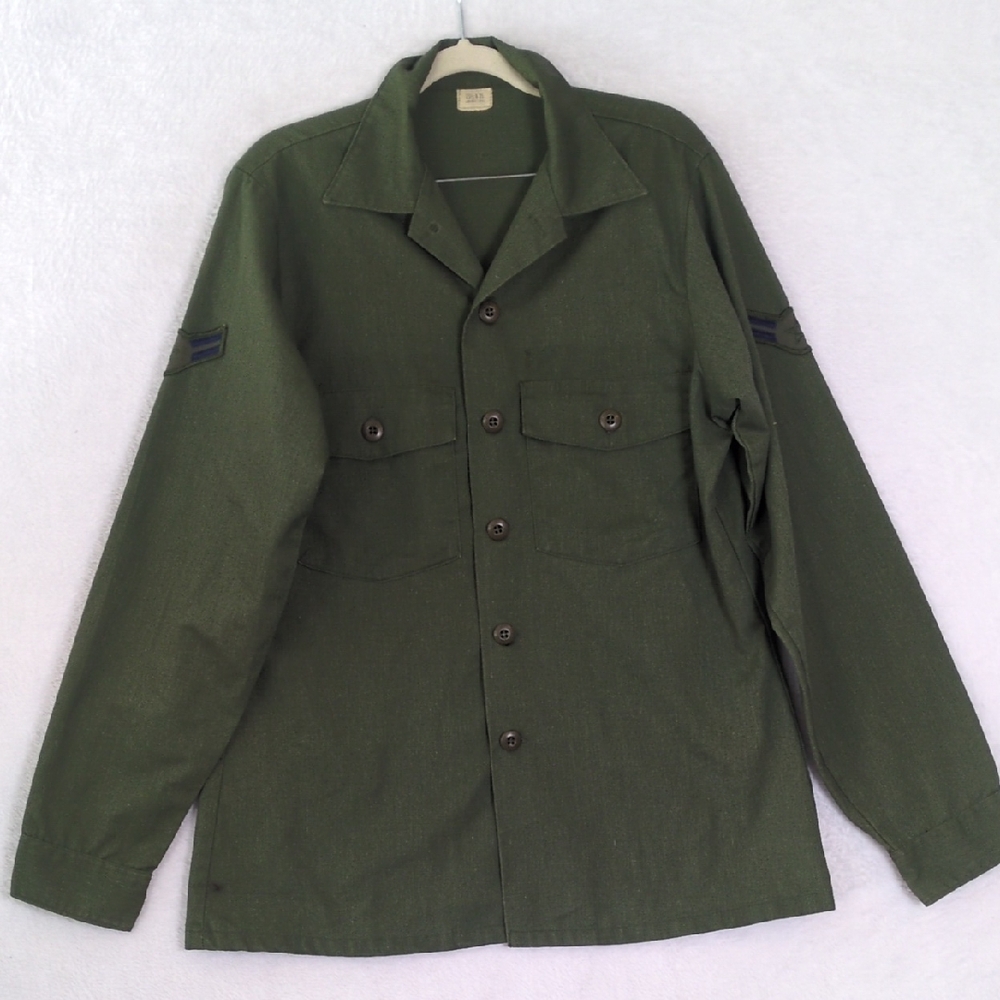 Army Green Vintage Men's Air Force‎ Field Jacket Size L